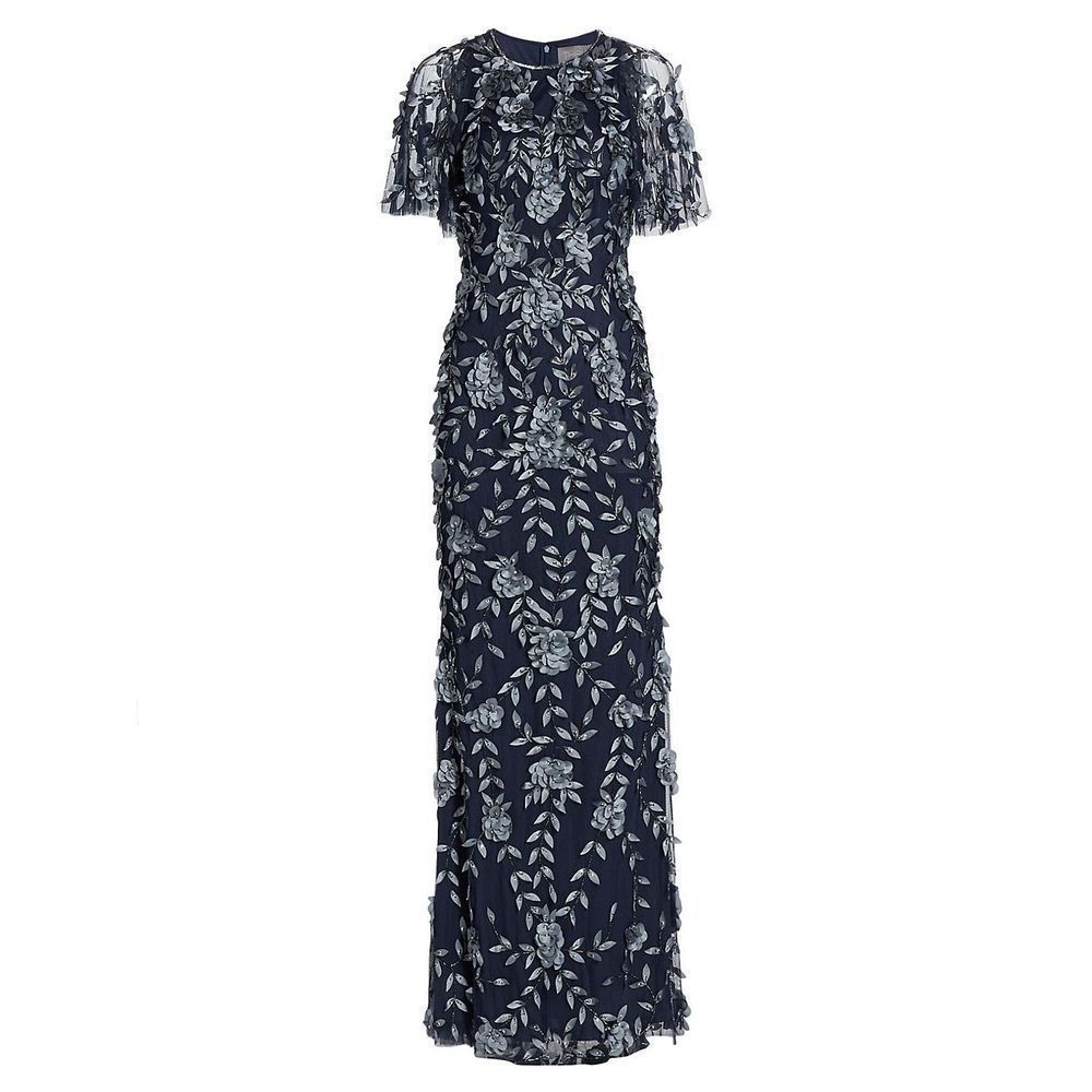 THEIA Petal Applique Gown US 4 $1295